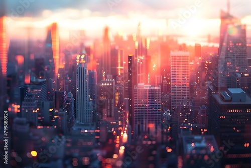 Blurred Cityscape Backdrop for Modern Metropolis Aesthetics © TEERAWAT