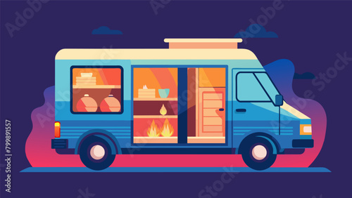 Nestled into the vans sleek interior was an unexpected feature an infrared sauna showcasing the benefits of incorporating wellness into van life..