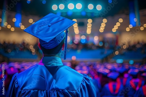 Empowering Visuals of a Valedictorian's Commencement Address to the Graduating Class photo