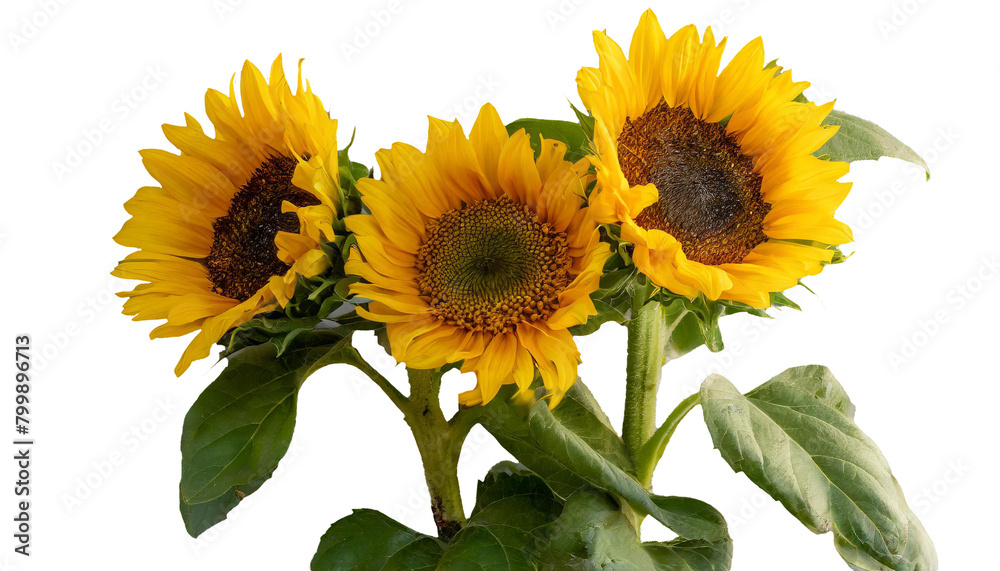Fototapeta premium ひまわり あなただけ見つめる 憧れ 夏 PNG 透過