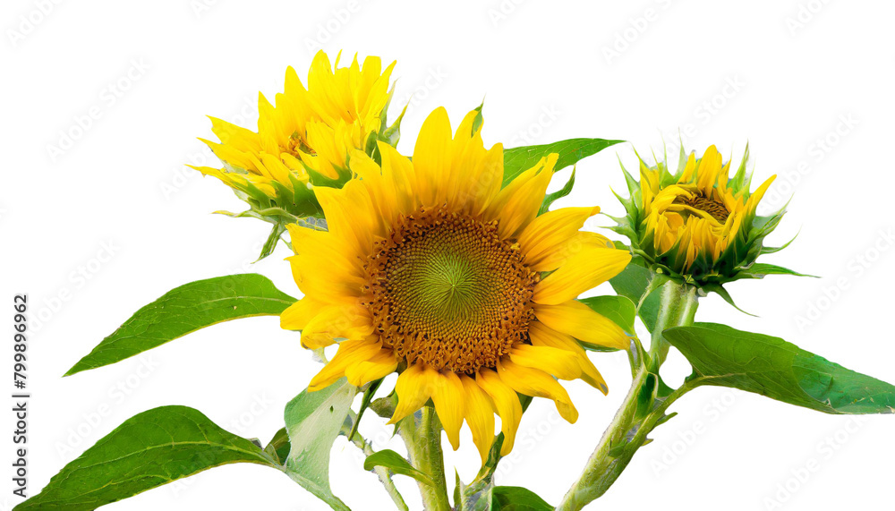 Fototapeta premium ひまわり あなただけ見つめる 憧れ 夏 PNG 透過