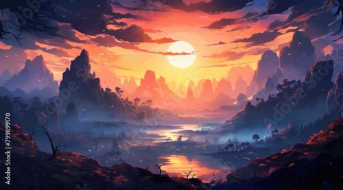 Sunset Vista Over Mystical Valley © chesleatsz