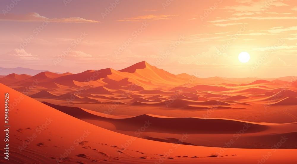 Desert Dunes at Sunset