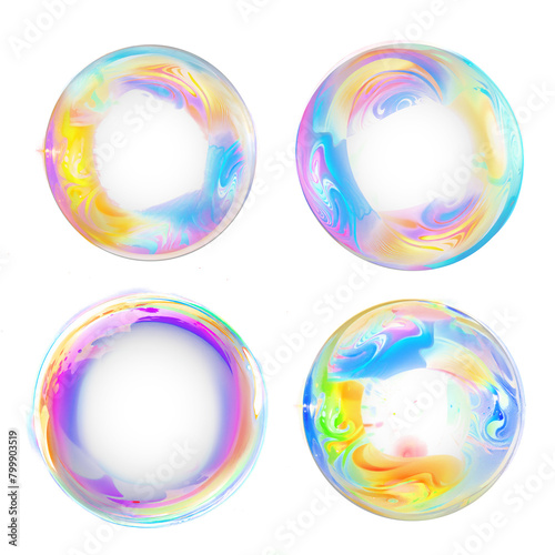Easy-to-use transparent soap bubbles PNG