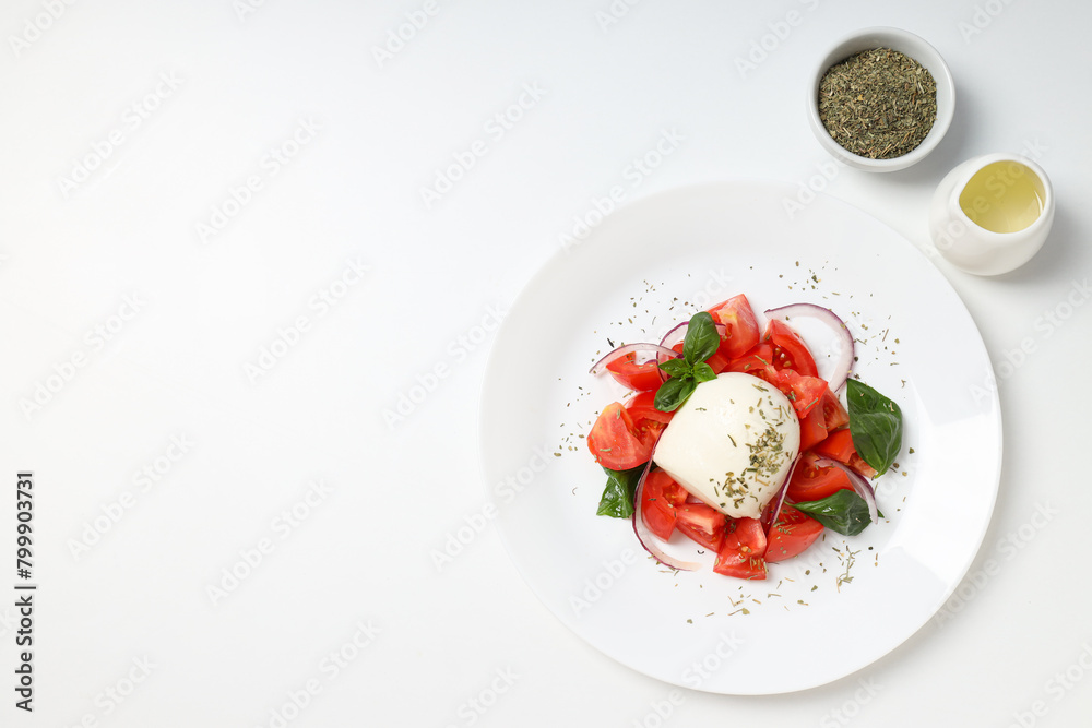 Salad Caprese, concept of tasty and delicious food Salad Caprese, concept of tasty and delicious food