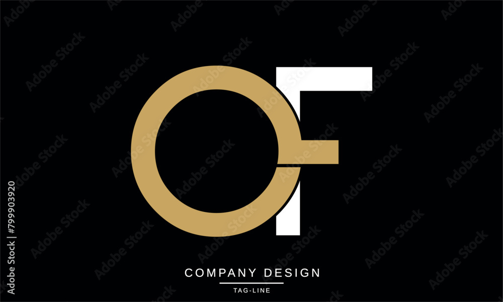 OF, FO Abstract Letters Logo Monogram Design Icon Font