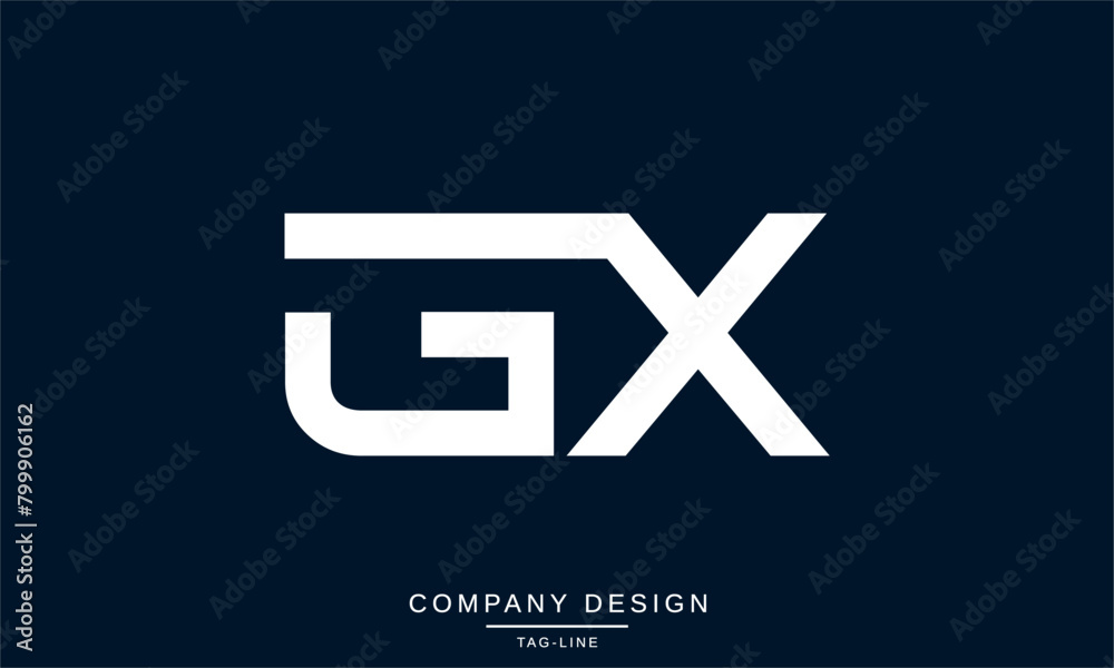 Fototapeta premium GX, XG Abstract Letters Logo Monogram Design Icon Font