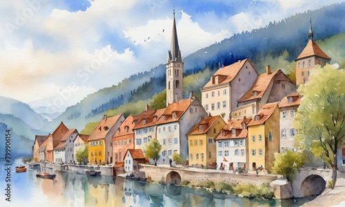 Watercolor Town