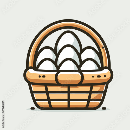 illustration of eggs in a basket