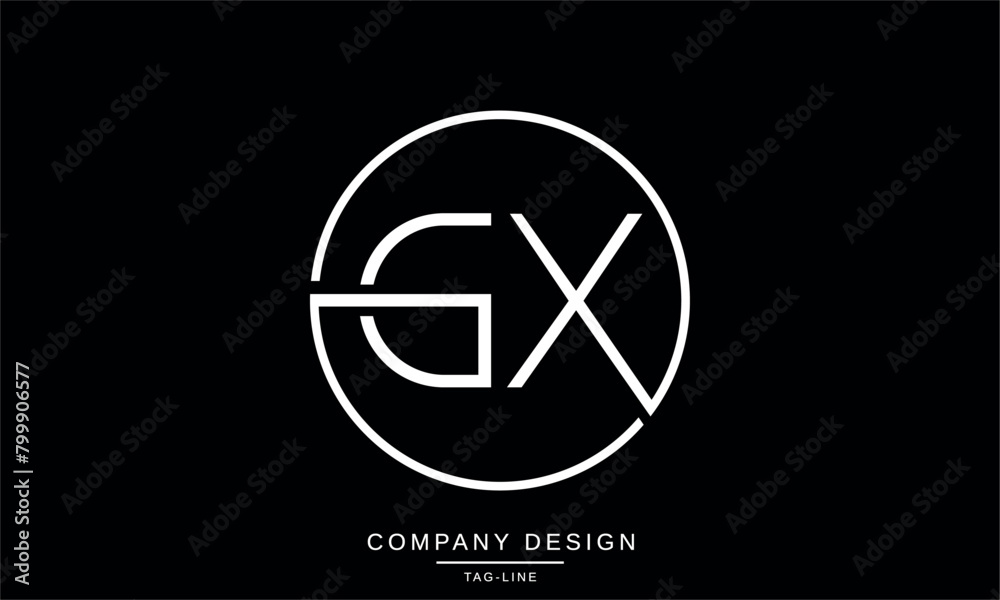 GX, XG Abstract Letters Logo Monogram Design Icon Font GX, XG Abstract Letters Logo Monogram Design Icon Font