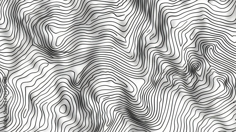 Black and white wavy lines creating a hypnotic pattern