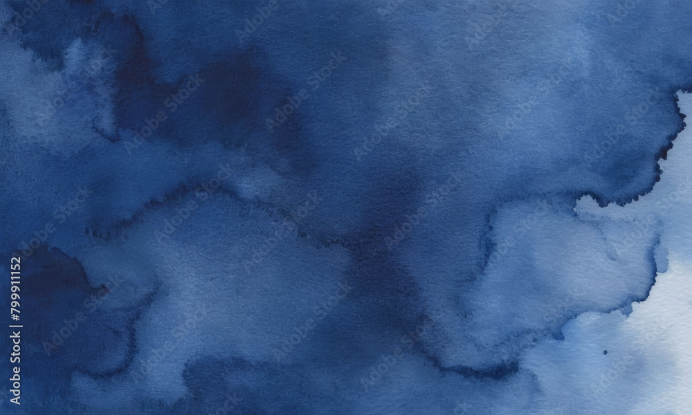 Dark Blue Watercolor Background, Grunge Background