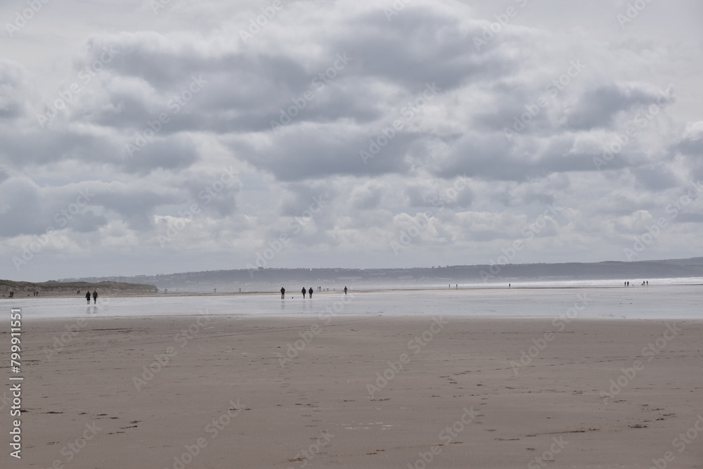 the reflections on saunton sands as far as you can sea the reflections on saunton sands as far as you can sea