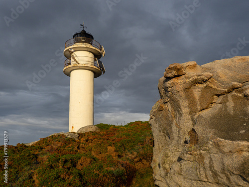 Faro de punta Roncadoira, Xove, Galicia, Spain photo