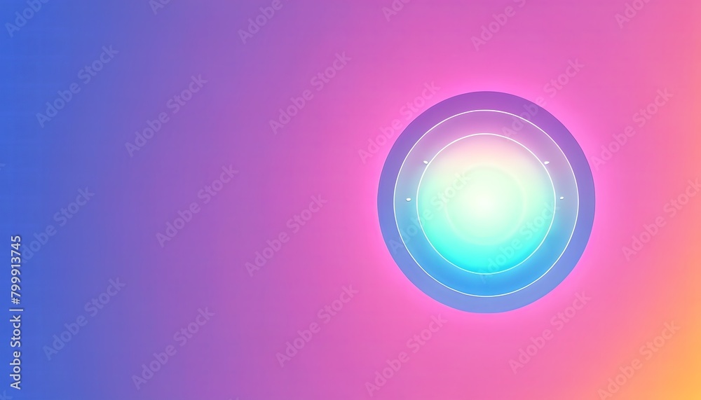 Obraz premium Pastel gradient from center abstract blurred, Circle shape with neon gradient border