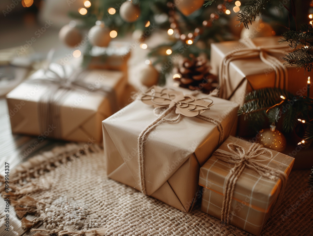 christmas tree with gifts, ai christmas tree with gifts, ai