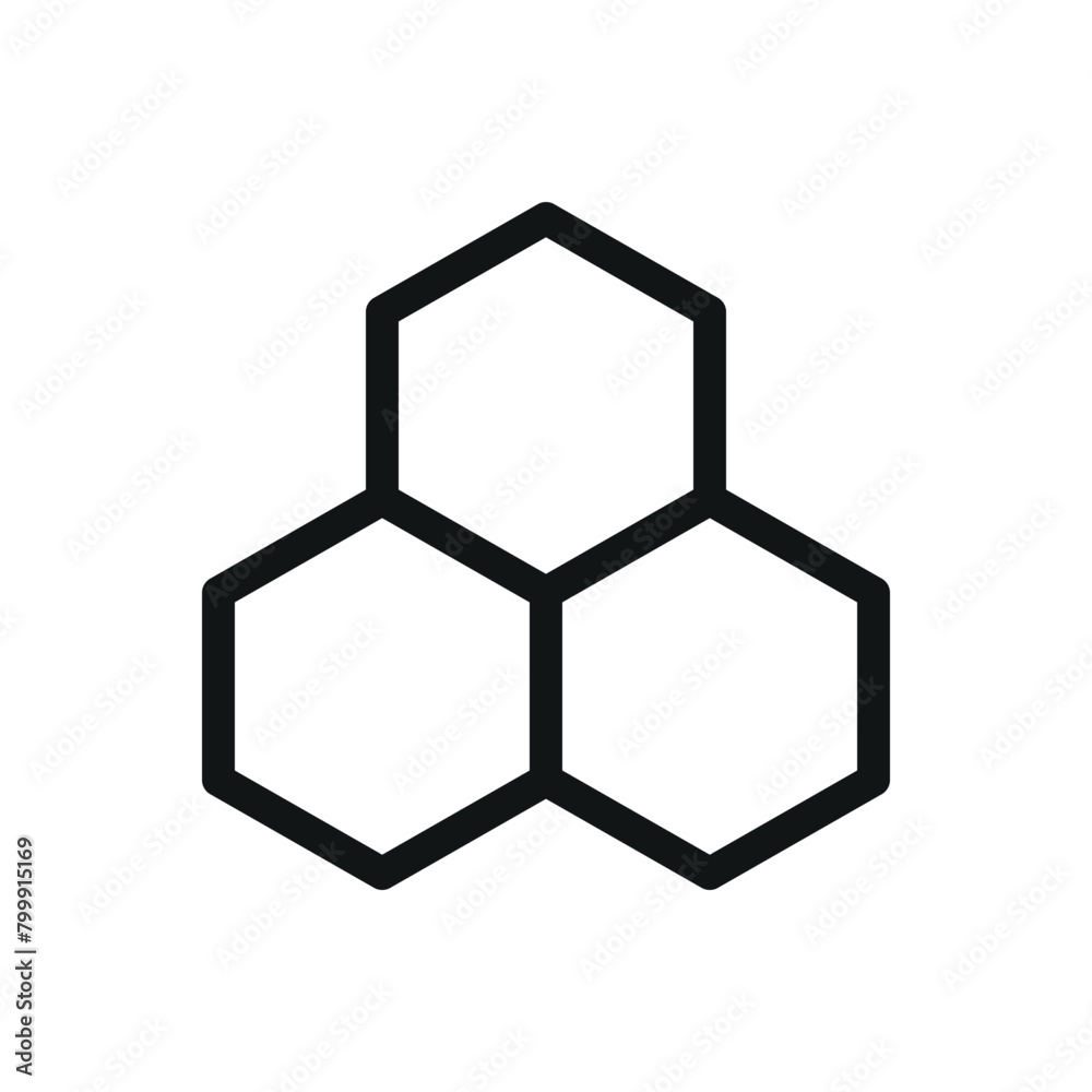 Honeycomb isolated icon, honeycombs vector symbol with editable stroke Honeycomb isolated icon, honeycombs vector symbol with editable stroke