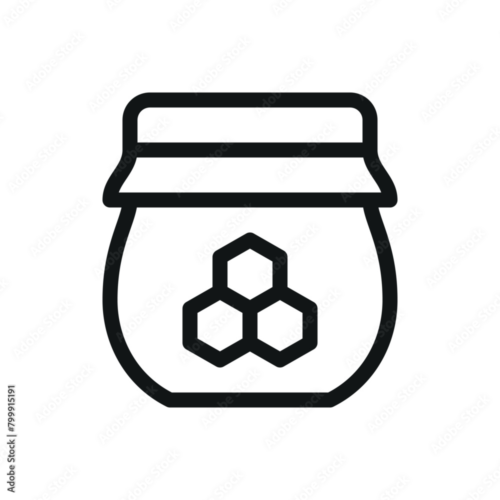 Honey pot isolated icon, honeypot vector symbol with editable stroke Honey pot isolated icon, honeypot vector symbol with editable stroke