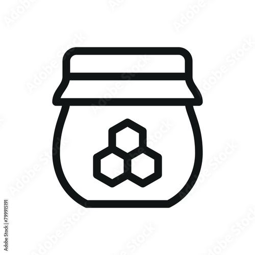 Honey pot isolated icon, honeypot vector symbol with editable stroke
