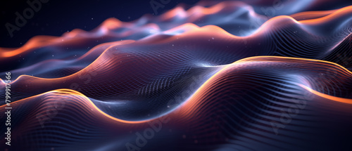 3d illustration visualized abstract cryptocurrency background.