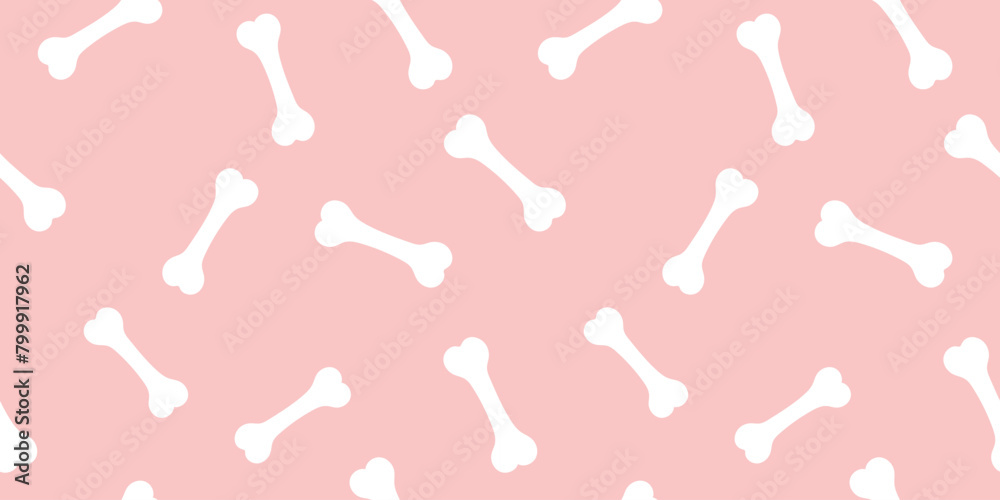 Dog bone seamless pattern vector illustration. Animal, pet, wallpaper, pink, background Dog bone seamless pattern vector illustration. Animal, pet, wallpaper, pink, background