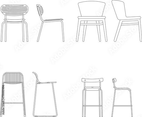 Sketch illustration vector design of a lounge chair for a cafe restaurant 