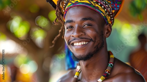 portrait of traditional African man 