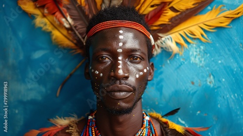 portrait of traditional African man 