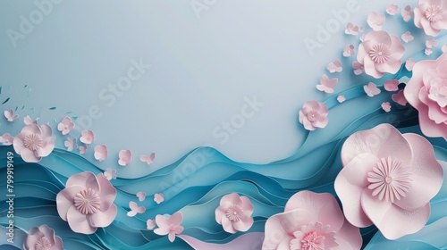 Abstract background with a pink and blue color gradient photo