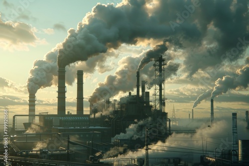 smoke pipes plant ecology emissions pollution © Андрей Трубицын