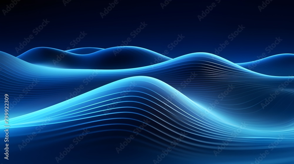 3d render, abstract minimal neon background with glowing wavy line. Dark wall illuminated with led lamps. Blue futuristic wallpaper
3d render, abstract minimal neon background with glowing wavy line. Dark wall illuminated with led lamps. Blue futuristic wallpaper
