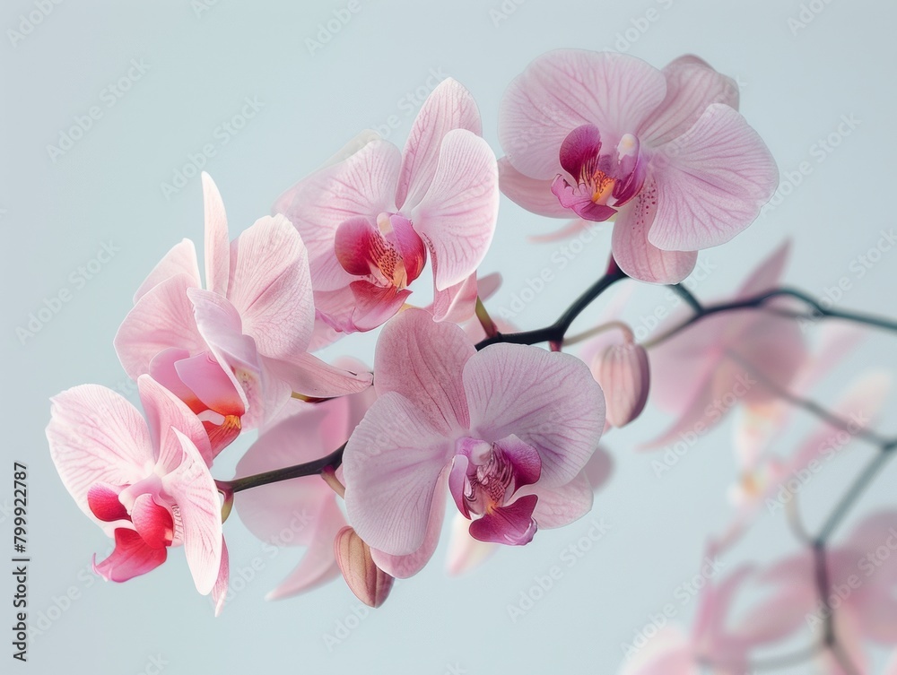 Obraz premium orchid flowers on a white background