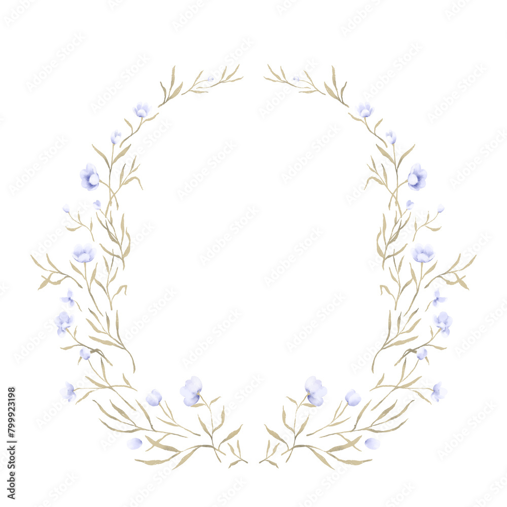 Wreath of botanical with floral