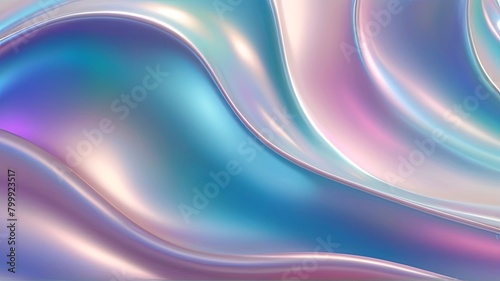 Holographic liquid background. Holograph color texture with foil effect. Halographic iridescent backdrop photo