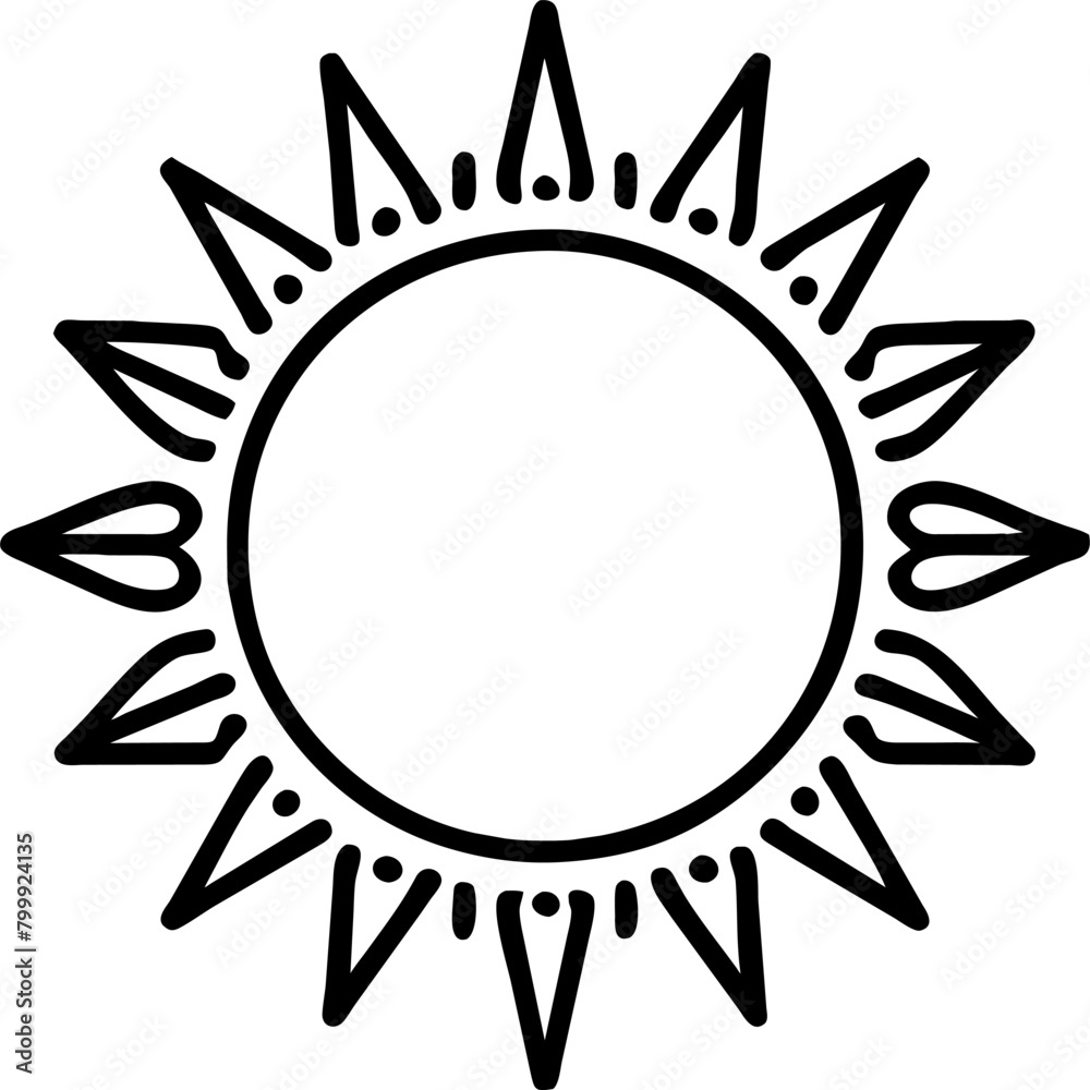 celestial sun, pictogram
