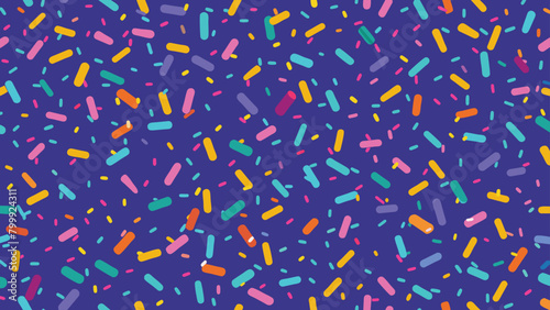 Festive confetti background for celebrations, Party decoration vector cartoon illustration.
