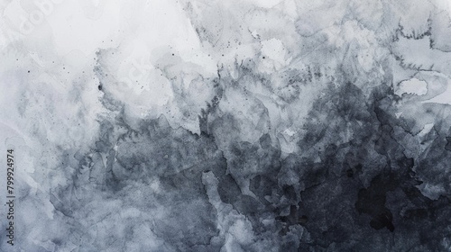 Storm-like patterns in shades of gray unfold across the canvas, capturing the untamed essence of watercolor art.