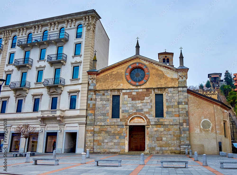 Medieval Church of Santa Maria degli Angioli, Lugano, Switzerland