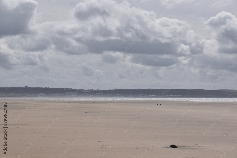 the large beach of Saunton sands giving the effect of a desert in the uk the large beach of Saunton sands giving the effect of a desert in the uk