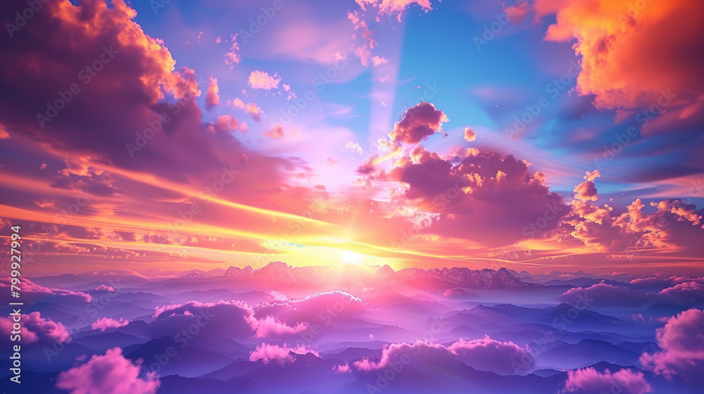 Abstract Fantasy Background Of Colourful Sky Abstract Fantasy Background Of Colourful Sky