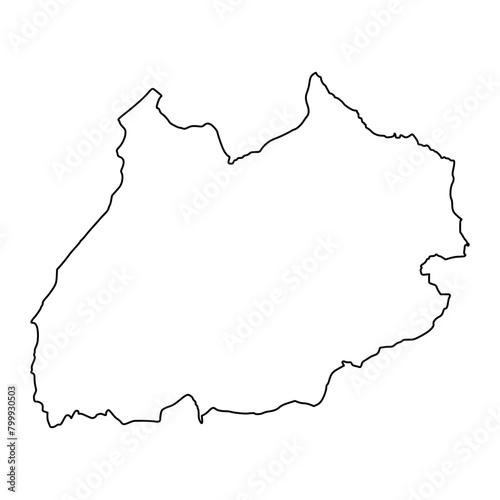 Marrakesh Safi region map, administrative division of Morocco. Vector illustration. photo