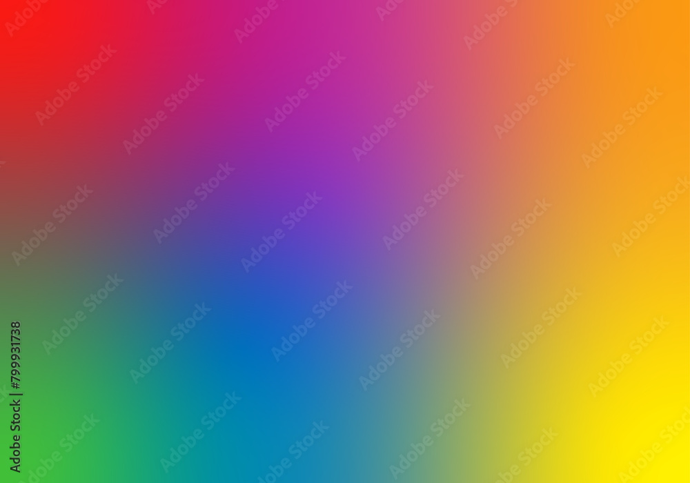 Fondo en degradado del color del arcoíris de color azul,. amarillo, rosa, verde y rojo.