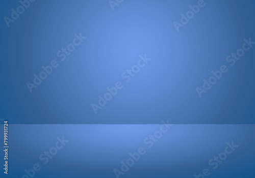 Fondo de habitación de degradado azul iluminado.