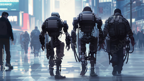 Robotic exoskeleton suits allow people with mobility disabilities to walk and perform daily tasks with increased strength and mobility.