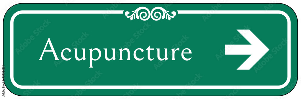 Obraz premium Hospital way finding sign acupuncture