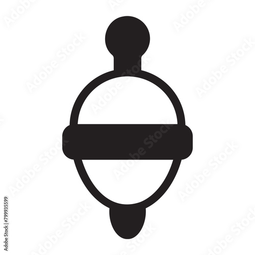 fishing float glyph icon