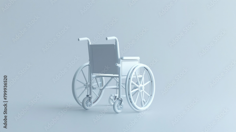 Fototapeta premium Wheelchair, isolated background. 