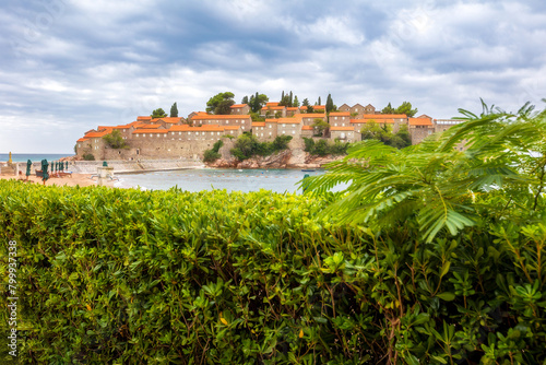 Obraz na płótnie Sveti Stefan island in Budva, Montenegro w salonie