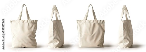 Versatile white canvas tote bag perfect for eco-conscious shoppers and customizable for brands