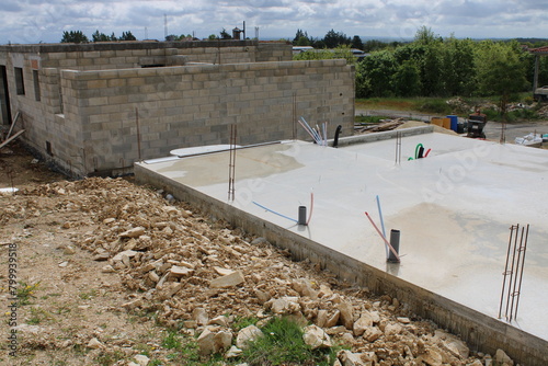 Fondation chape maison, dalle béton